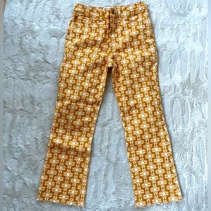 Zara patterned jeans. Cropped and flared.